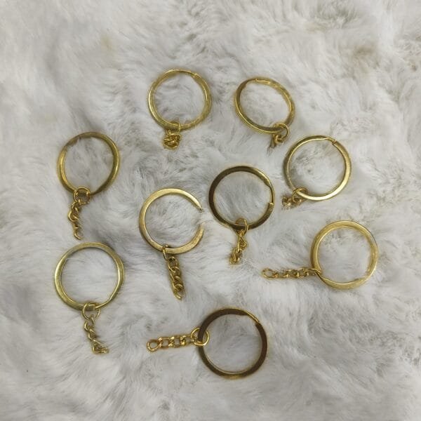 Keychain Ring Gold Flat