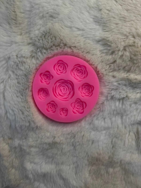 Pink Rose Mould 9 Cavity