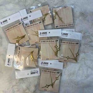Clock Hands Set Small Tinamann Square Gold