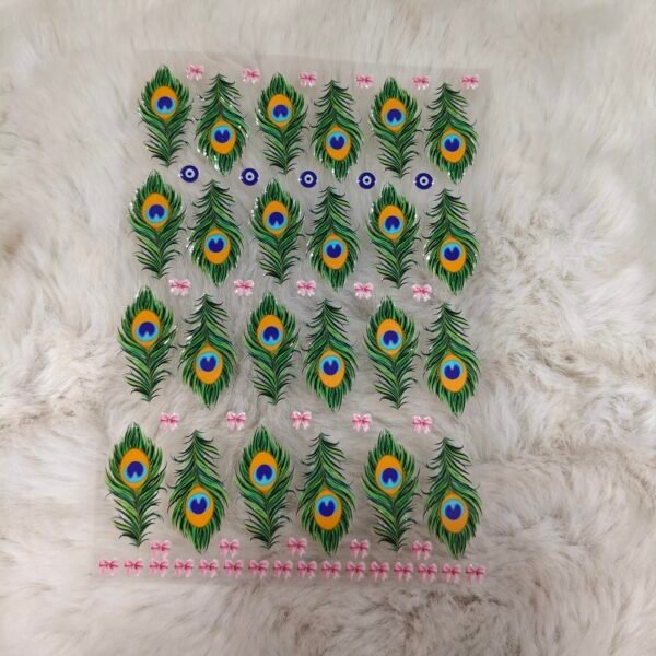 PEACOCK FEATHER UV STICKER