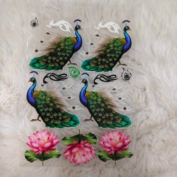 PEACOCK UV STICKER