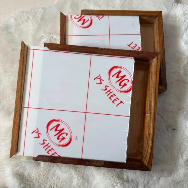 TEAKWOOD FRAME WITH ACRYLIC SLIDER